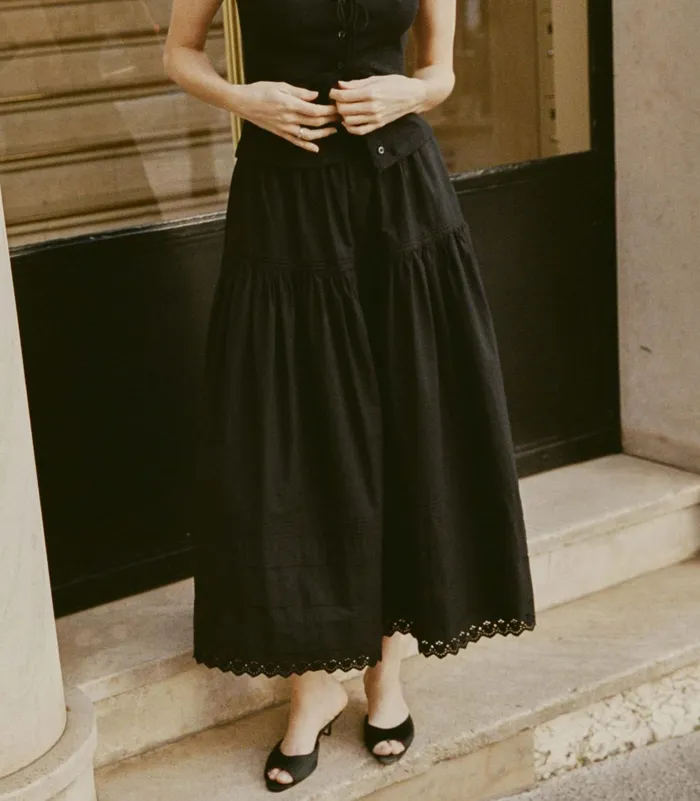 Skirts Women DEN Sebastiane Skirt Black Skirts Women DEN Sebastiane Skirt Black