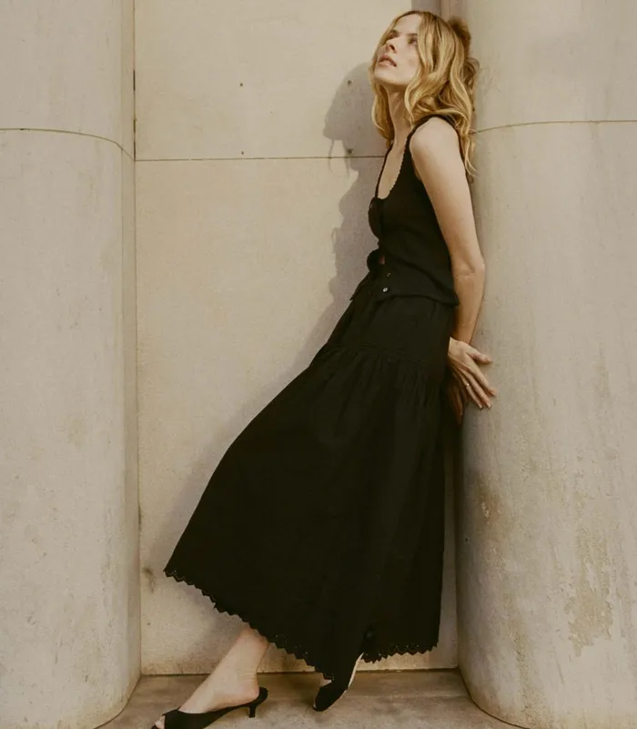 Skirts Women DEN Sebastiane Skirt Black Skirts Women DEN Sebastiane Skirt Black