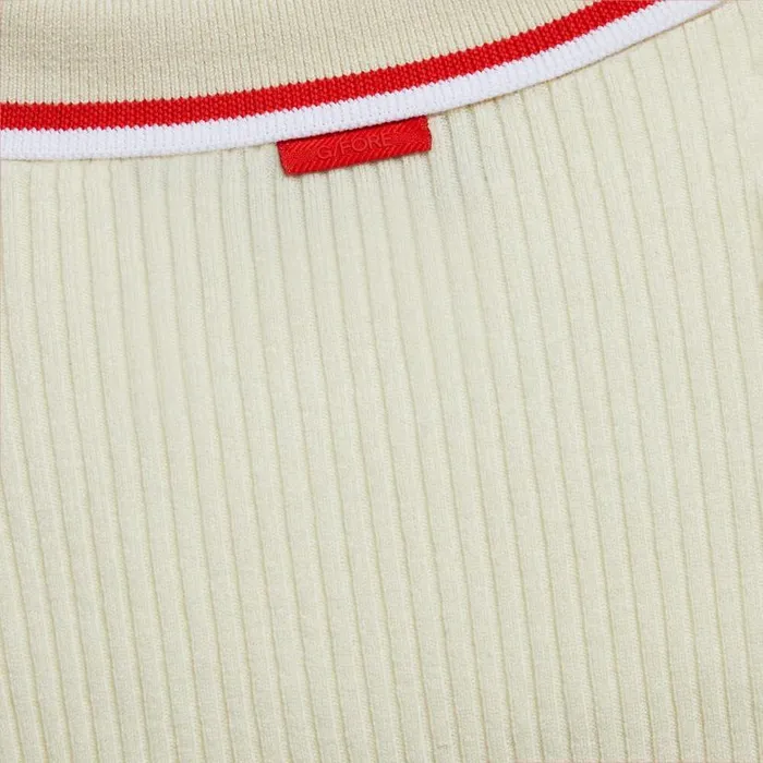 Skorts and Dresses Women GFORE LIMITED EDITION TIPPED MERINO BLEND RIBBED SWEATER DRESS Winter White Skorts and Dresses Women GFORE LIMITED EDITION TIPPED MERINO BLEND RIBBED SWEATER DRESS Winter White