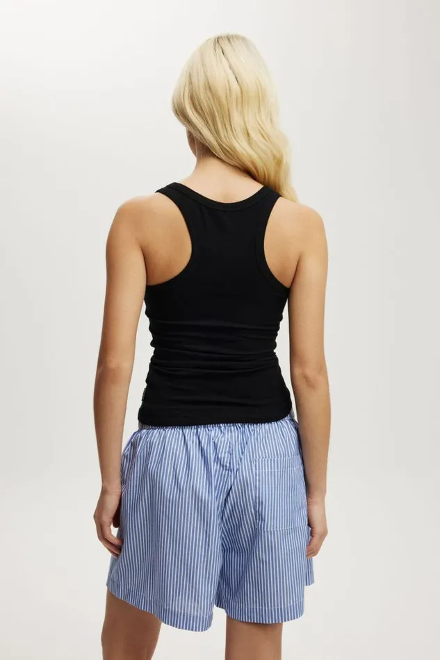 Sleep Recovery Racer Back Tank Top True Black Women Cotton On Pajamas