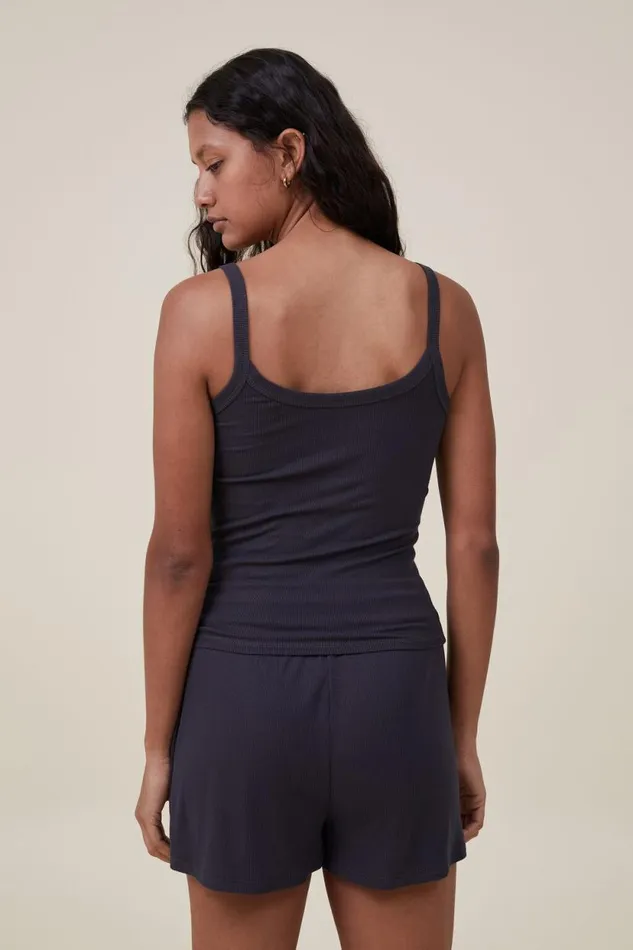 Sleep Recovery Scoop Neck Singlet Black Rib Women Cotton On Tops Sleep Recovery Scoop Neck Singlet Black Rib Women Cotton On Tops