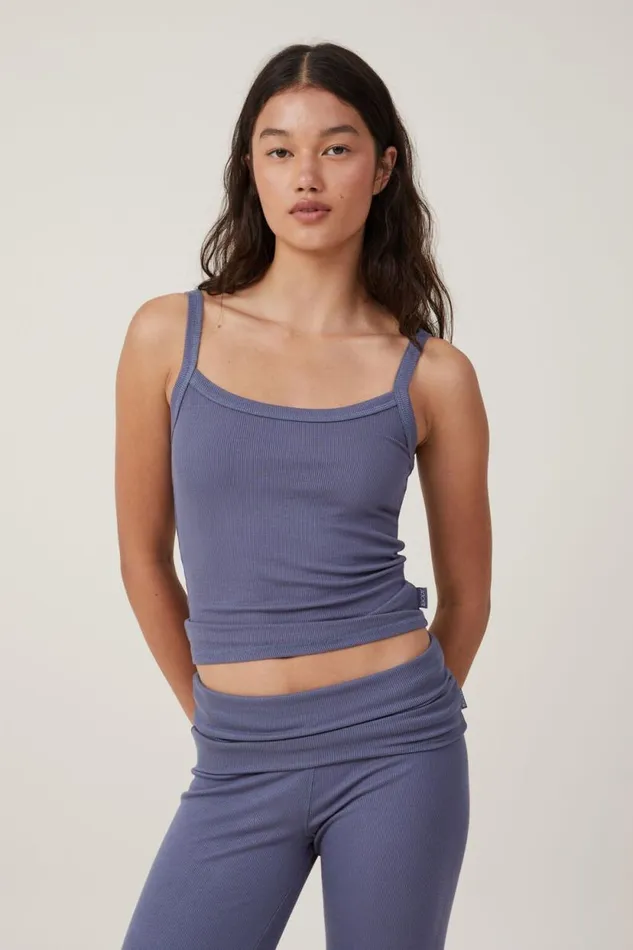 Sleep Recovery Scoop Neck Singlet Infinity Blue Women Cotton On Tops