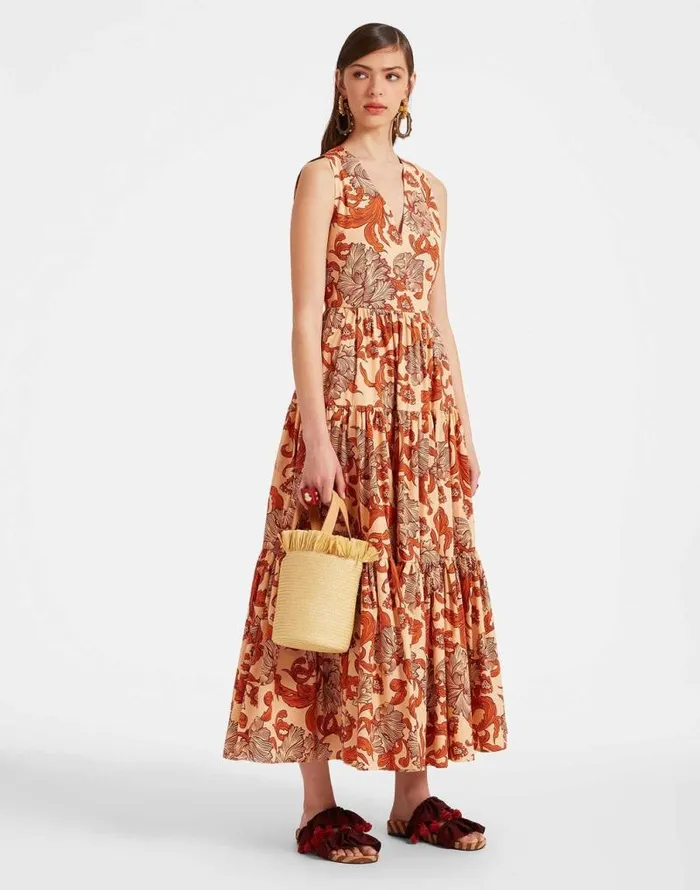 Sleeveless Big Dress VNeck Reef Pale Pink Women La Double J Dresses