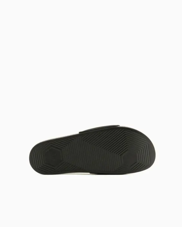 Slider Slippers With Logo Black Men Armani Sandals Slider Slippers With Logo Black Men Armani Sandals