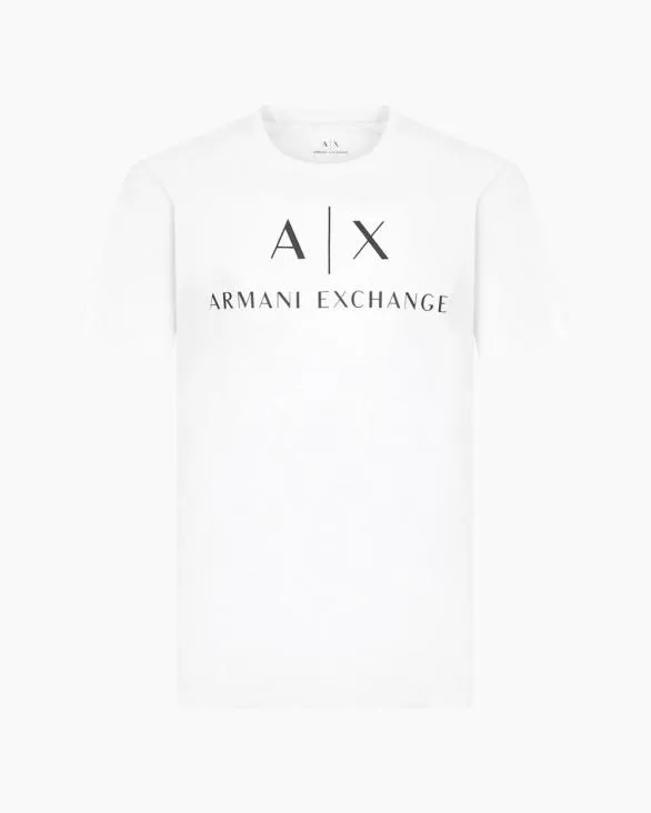 Slim Fit Jersey Tshirt With Logo White Men Armani TShirts