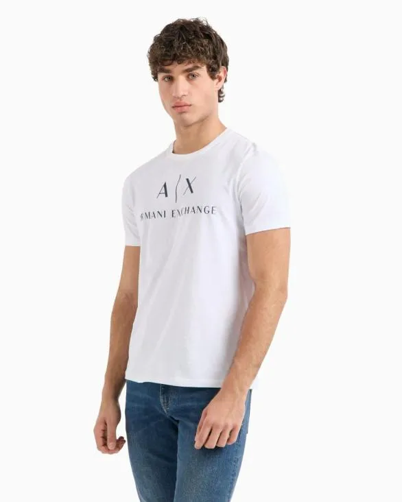 Slim Fit Jersey Tshirt With Logo White Men Armani TShirts Slim Fit Jersey Tshirt With Logo White Men Armani TShirts