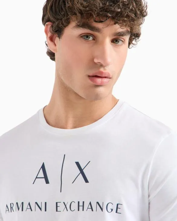 Slim Fit Jersey Tshirt With Logo White Men Armani TShirts Slim Fit Jersey Tshirt With Logo White Men Armani TShirts