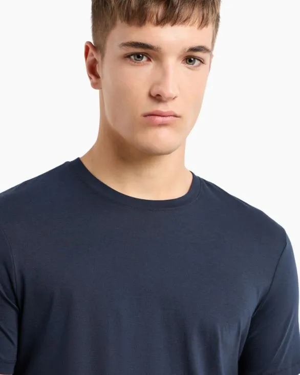 Slim Fit Pima Cotton Tshirt Navyblue Men Armani Pima TShirts Slim Fit Pima Cotton Tshirt Navyblue Men Armani Pima TShirts