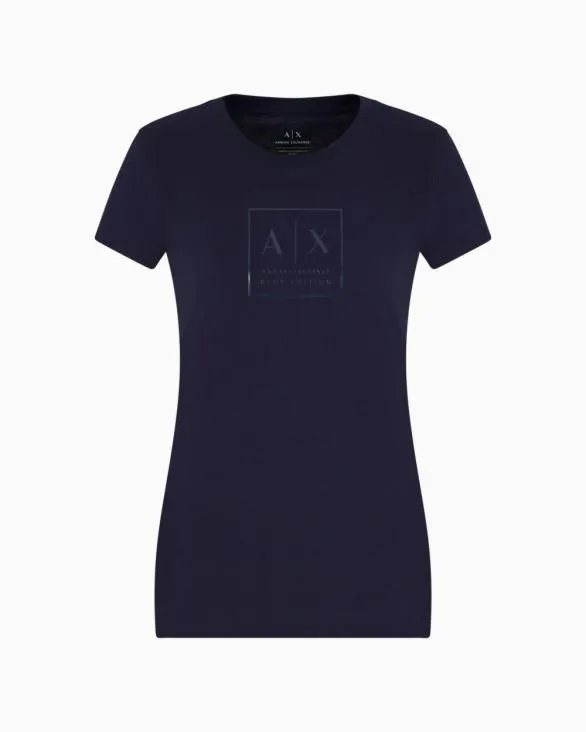 Slim Fit TShirts Navyblue Women Armani TShirts