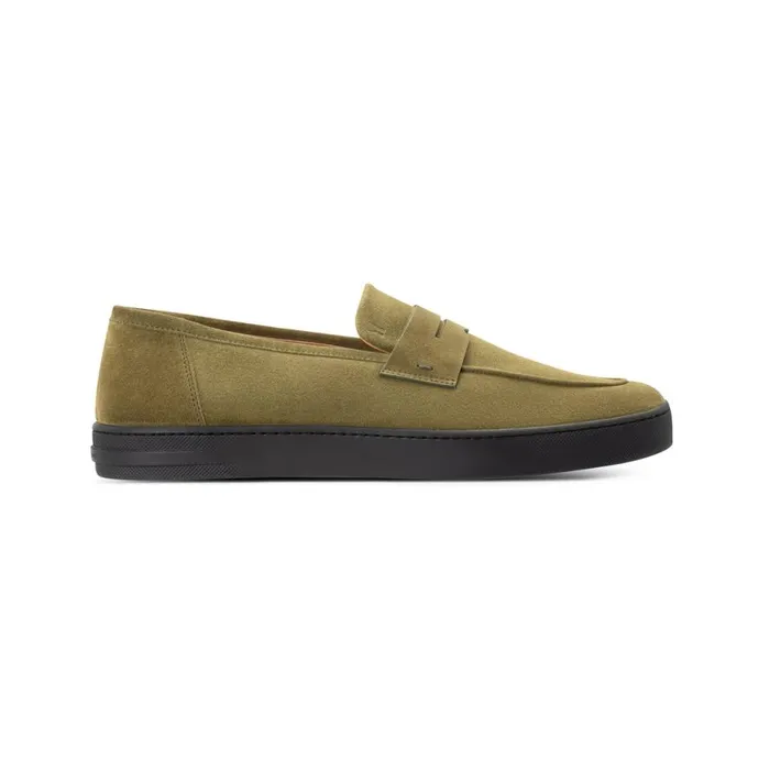 Slipon Men Moreschi Green Suede Slip On