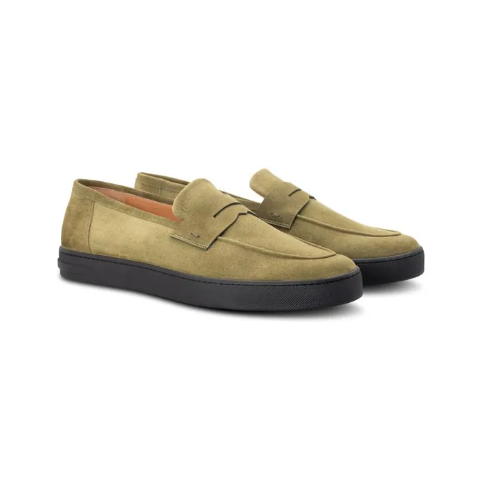 Slipon Men Moreschi Green Suede Slip On