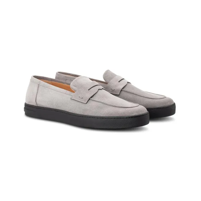 Slipon Men Moreschi Grey Suede Slip On