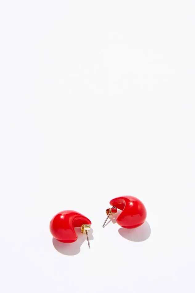 Small Charm Earring Up Red Teardrop Women Cotton On Jewelry