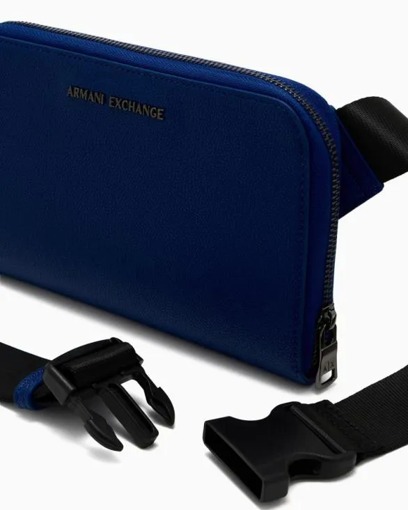 Small Shoulder Bag With Zip Blue Men Armani Belt Bags Small Shoulder Bag With Zip Blue Men Armani Belt Bags