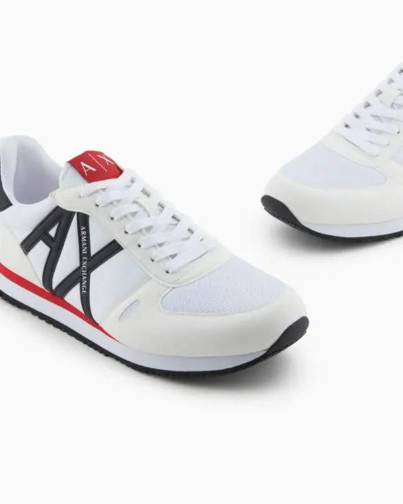 Sneakers In Ecosuede Mesh And Nylon White Men Armani Sneakers Sneakers In Ecosuede Mesh And Nylon White Men Armani Sneakers