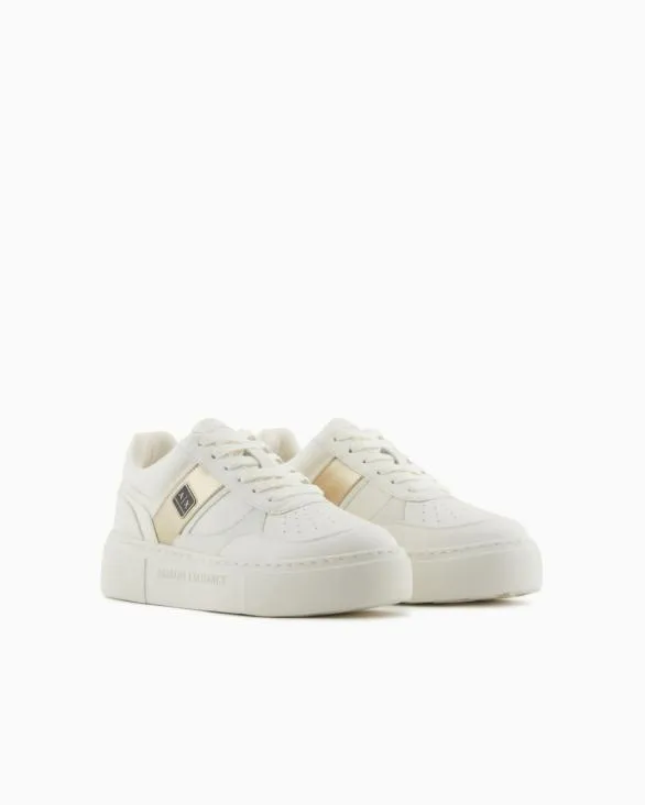Sneakers With Contrasting Side Band White Women Armani Sneakers Sneakers With Contrasting Side Band White Women Armani Sneakers