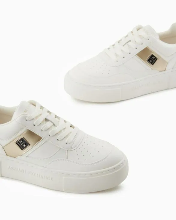 Sneakers With Contrasting Side Band White Women Armani Sneakers Sneakers With Contrasting Side Band White Women Armani Sneakers
