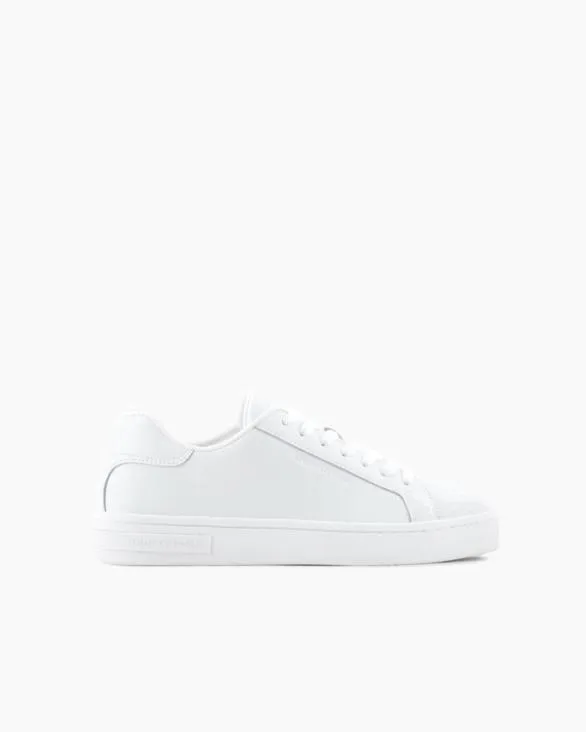 Sneakers With Laces And Logo White Women Armani Sneakers