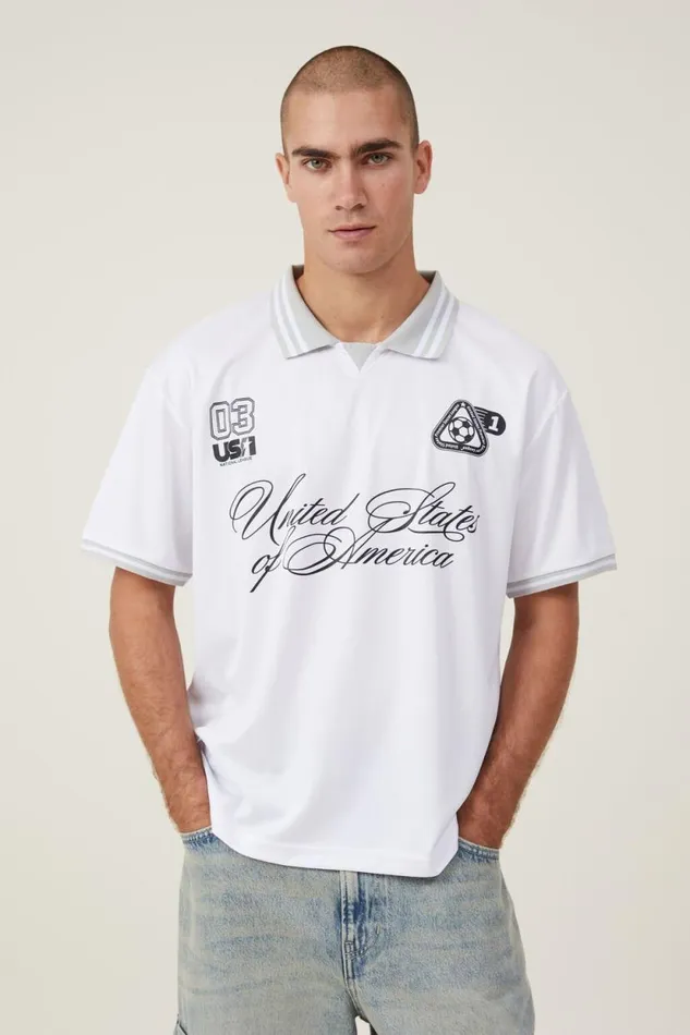 Soccer Jersey Whiteunited Premier Men Cotton On Tees and Tanks
