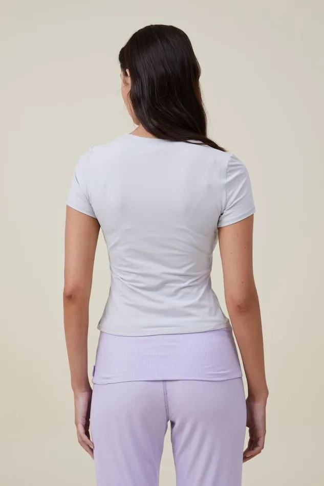 Soft Lounge Fitted TShirt Grey Women Cotton On Tops Soft Lounge Fitted TShirt Grey Women Cotton On Tops