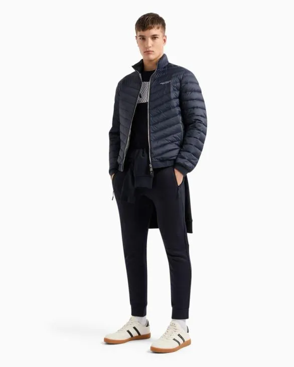 Soft Yarn Jogger Pants With Logo Navyblue Men Armani Matching Sets Soft Yarn Jogger Pants With Logo Navyblue Men Armani Matching Sets