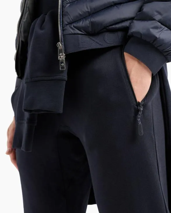 Soft Yarn Jogger Pants With Logo Navyblue Men Armani Matching Sets Soft Yarn Jogger Pants With Logo Navyblue Men Armani Matching Sets