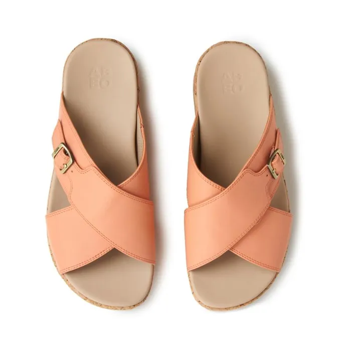 Solstice Cross Slide Metatarsal Orange Womens Abeo Sandals