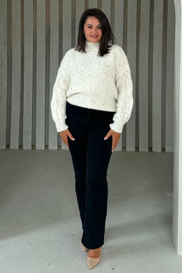 Sonya Cream Speckled Sequin Knit Jumper Women Girl In Mind Knitwear Sonya Cream Speckled Sequin Knit Jumper Women Girl In Mind Knitwear