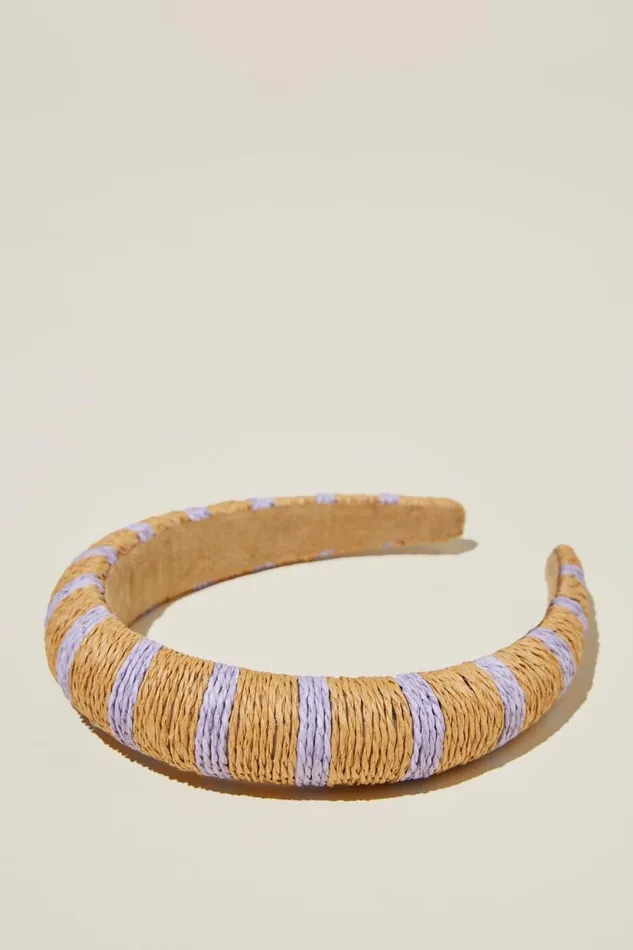 Sophia Luxe Headband Naturallilac Drop Cord Girls Cotton On Hair Accessories Sophia Luxe Headband Naturallilac Drop Cord Girls Cotton On Hair Accessories