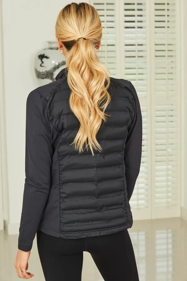 Sosandar Activewear Women Black Ultimate Hybrid Padded Jacket Black