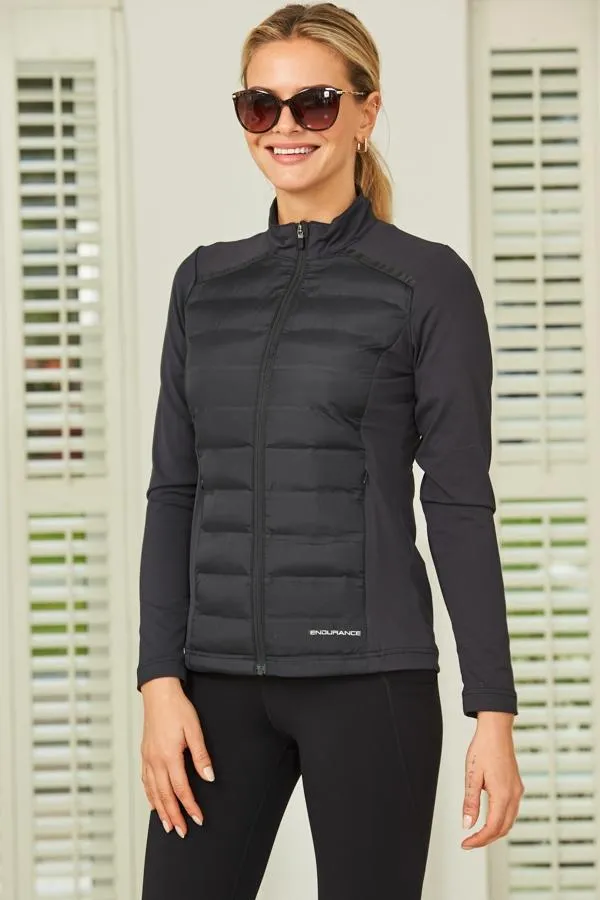 Sosandar Activewear Women Black Ultimate Hybrid Padded Jacket Black