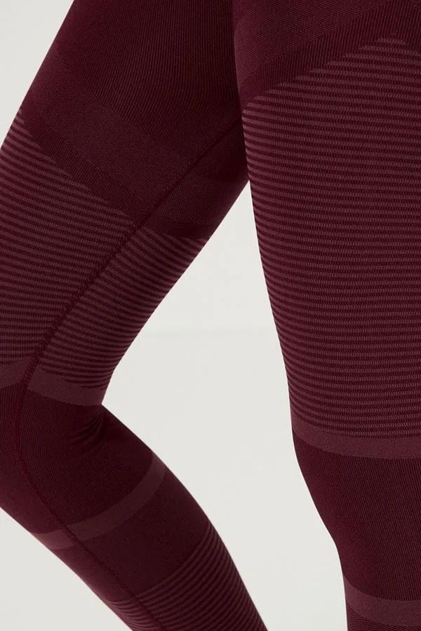 Sosandar Activewear Women Burgundy UltraSculpt High Waisted Activewear Leggings Burgundy