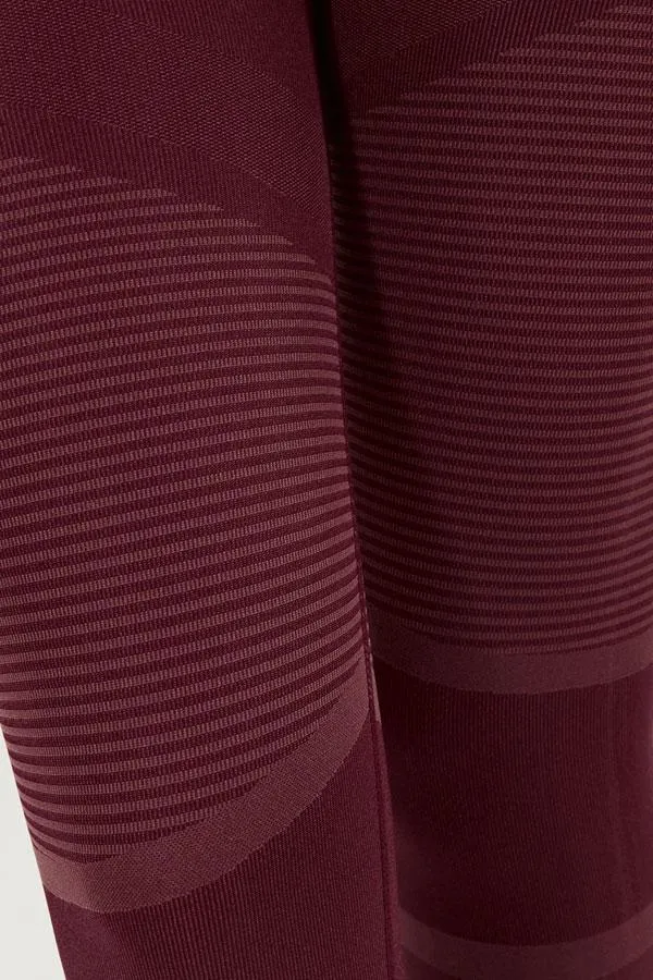 Sosandar Activewear Women Burgundy UltraSculpt High Waisted Activewear Leggings Burgundy