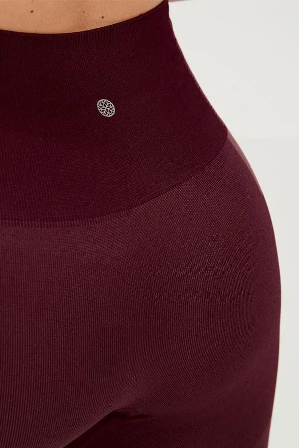 Sosandar Activewear Women Burgundy UltraSculpt High Waisted Activewear Leggings Burgundy