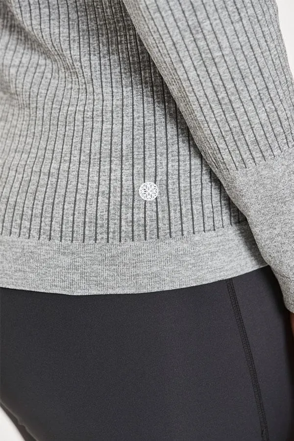 Sosandar Activewear Women Grey Essential Seamless Hooded Activewear Jacket Grey