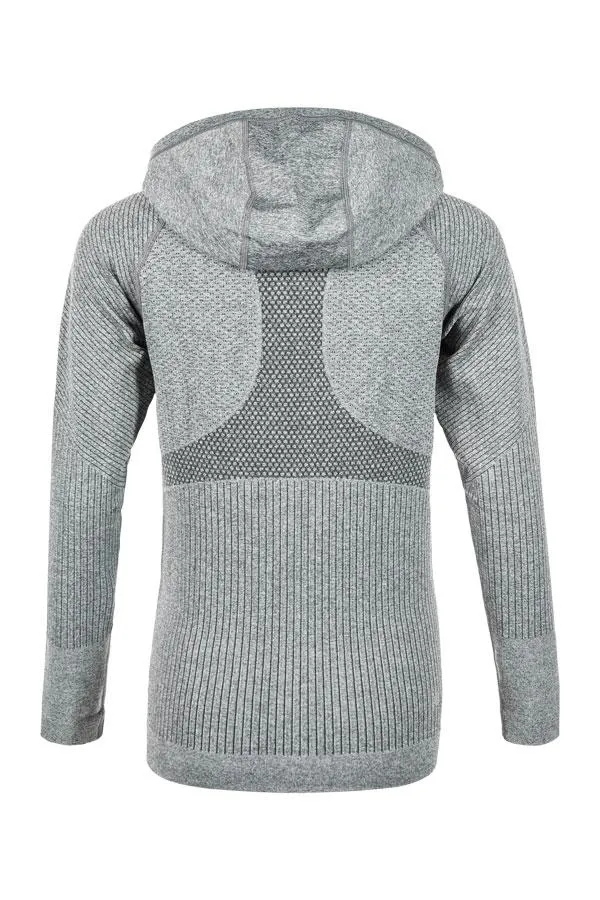 Sosandar Activewear Women Grey Essential Seamless Hooded Activewear Jacket Grey