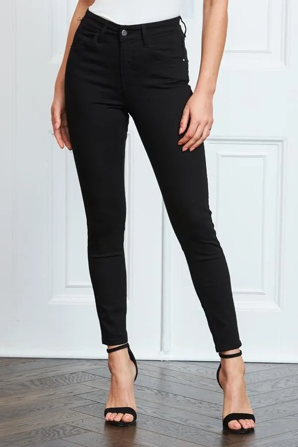 Sosandar Jeans and Jeggings Women Black Perfect Skinny Jeans Black