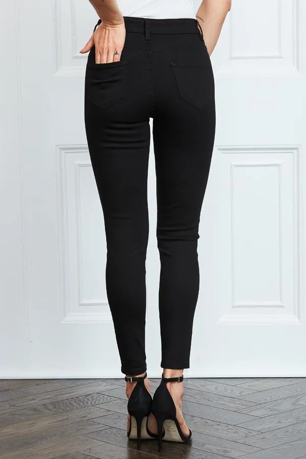 Sosandar Jeans and Jeggings Women Black Perfect Skinny Jeans Black