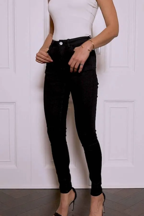Sosandar Jeans and Jeggings Women Black Perfect Skinny Jeans Black