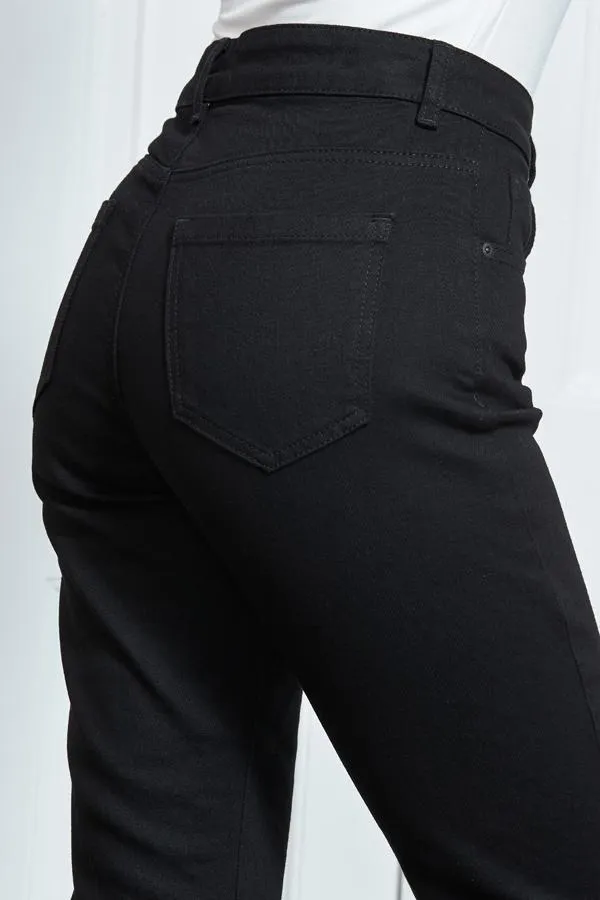 Sosandar Jeans and Jeggings Women Black Slim Leg Mom Jeans Black