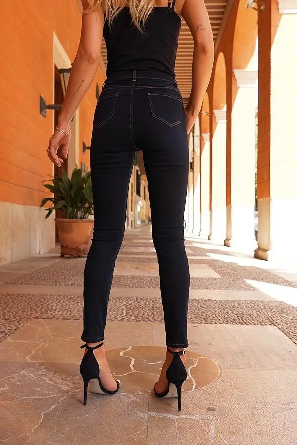Sosandar Jeans and Jeggings Women Blue Black Perfect Skinny Jeans Black
