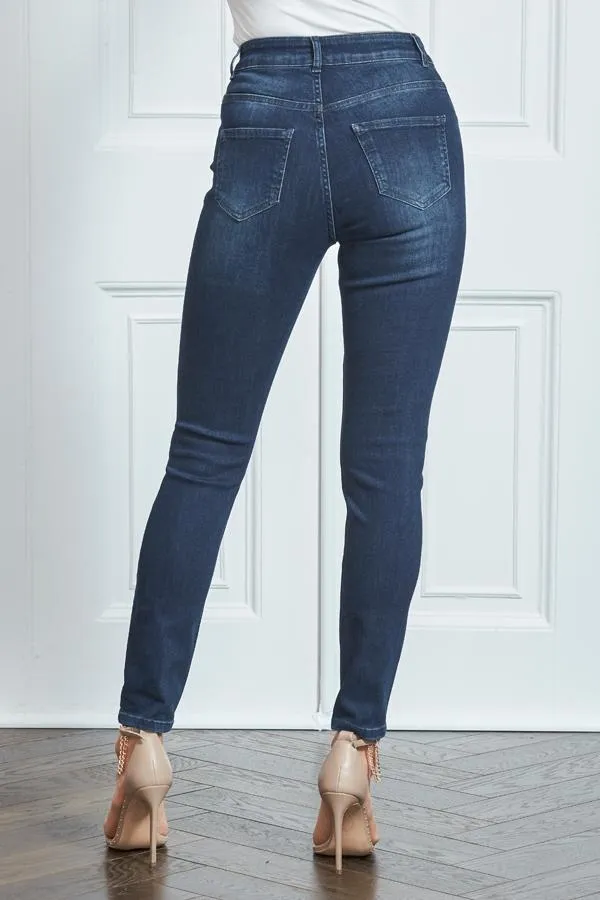 Sosandar Jeans and Jeggings Women Dark Indigo Perfect Skinny Jeans Dark Indigo
