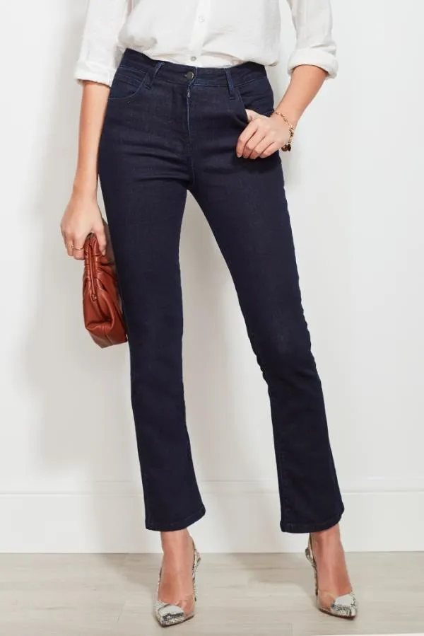 Sosandar Jeans and Jeggings Women Dark Indigo Slim Bootcut Jeans Dark Indigo