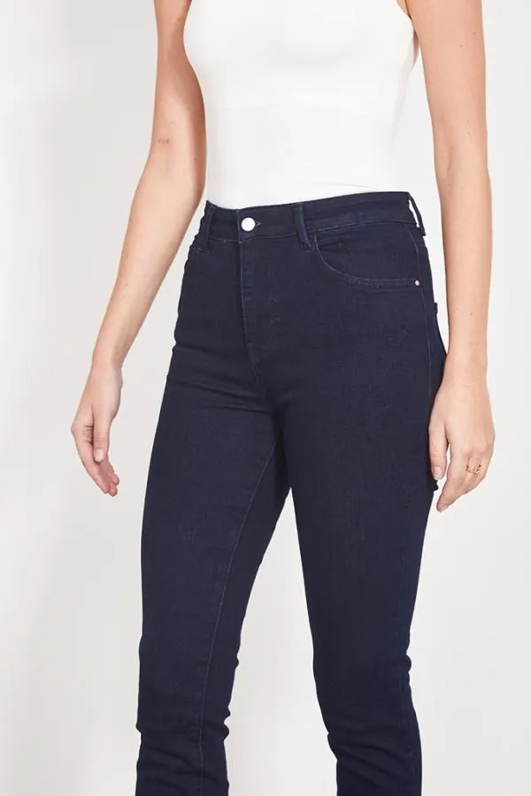 Sosandar Jeans and Jeggings Women Dark Indigo Slim Bootcut Jeans Dark Indigo