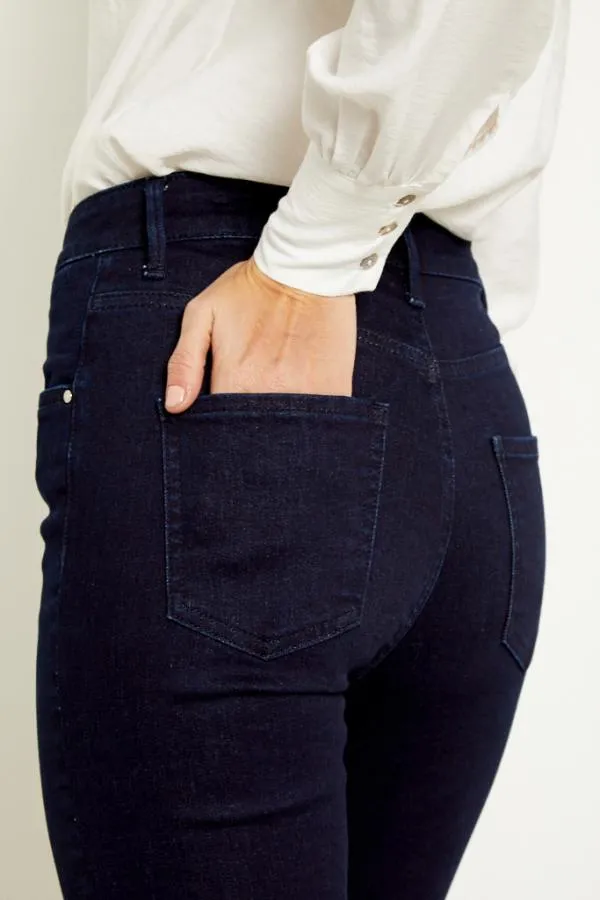 Sosandar Jeans and Jeggings Women Dark Indigo Slim Bootcut Jeans Dark Indigo