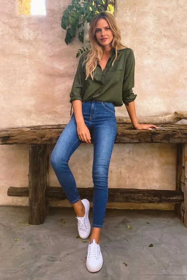 Sosandar Jeans and Jeggings Women Indigo Blue Perfect Skinny Jeans Indigo Blue Sosandar Jeans and Jeggings Women Indigo Blue Perfect Skinny Jeans Indigo Blue