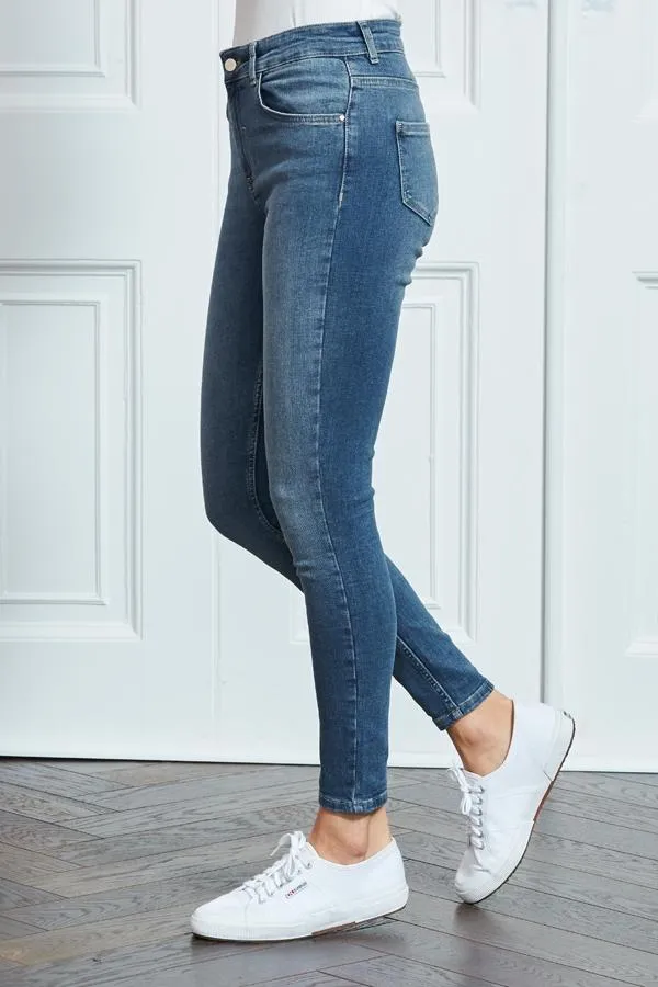 Sosandar Jeans and Jeggings Women Indigo Blue Perfect Skinny Jeans Indigo Blue