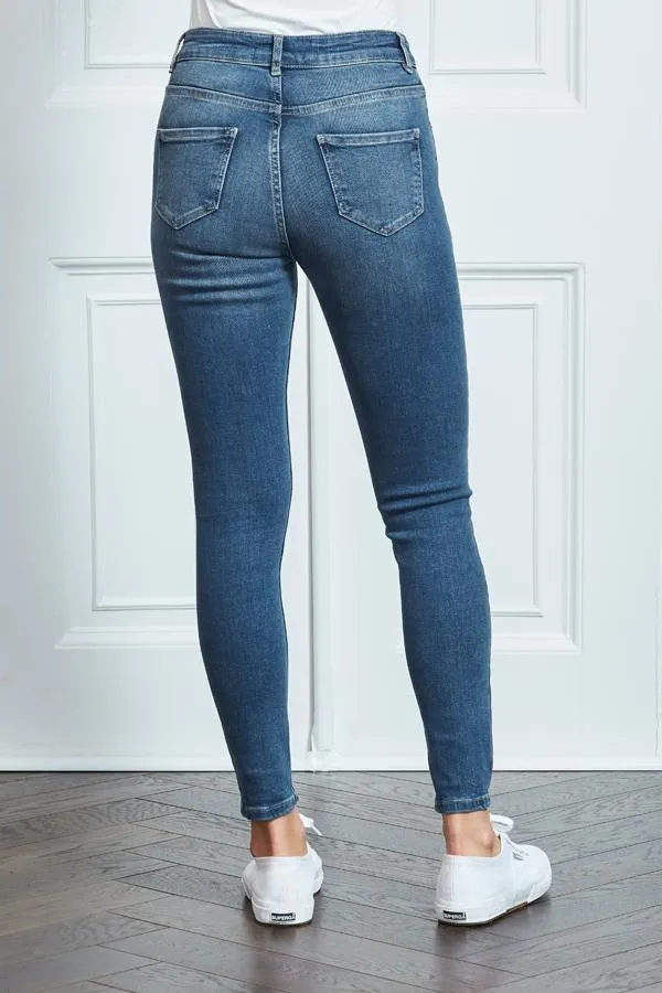 Sosandar Jeans and Jeggings Women Indigo Blue Perfect Skinny Jeans Indigo Blue