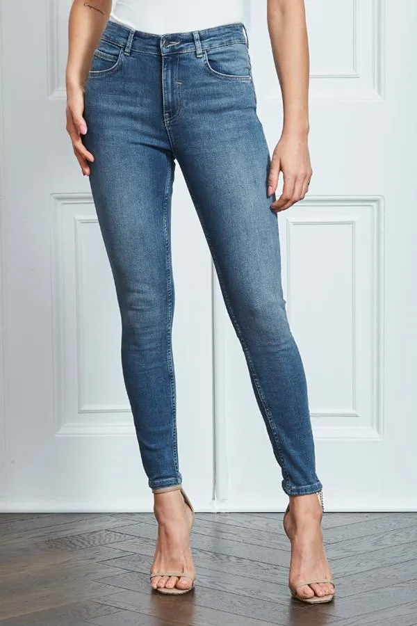 Sosandar Jeans and Jeggings Women Indigo Blue Perfect Skinny Jeans Indigo Blue