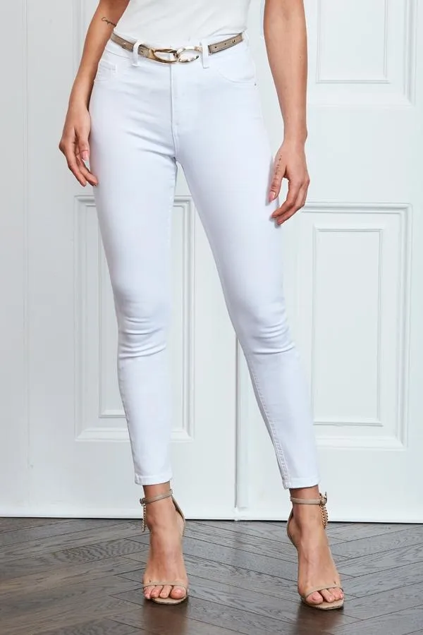 Sosandar Jeans and Jeggings Women White Perfect Skinny Jeans White